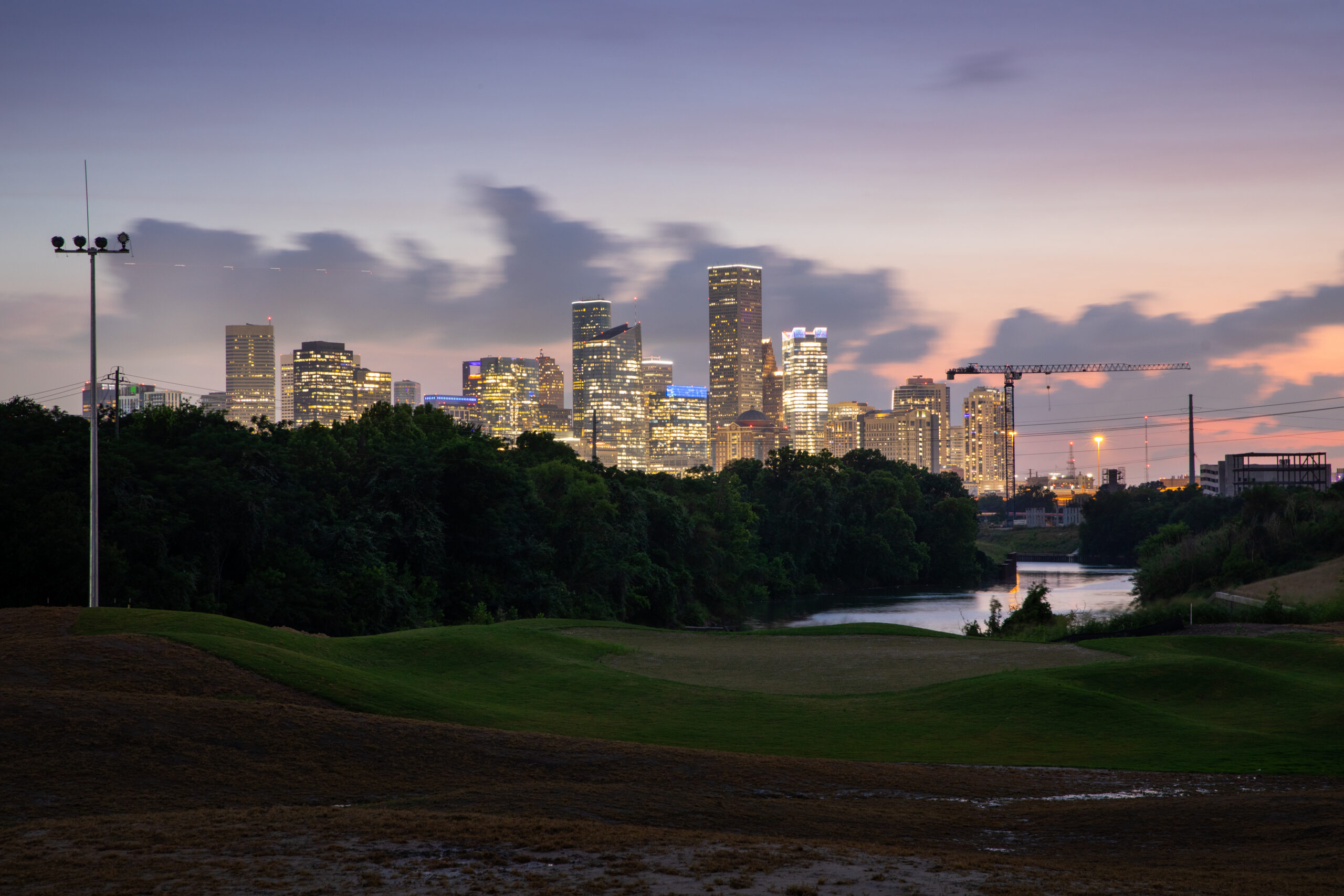 Minute Maid Park and Skyline Downtown Houston Sunset March 